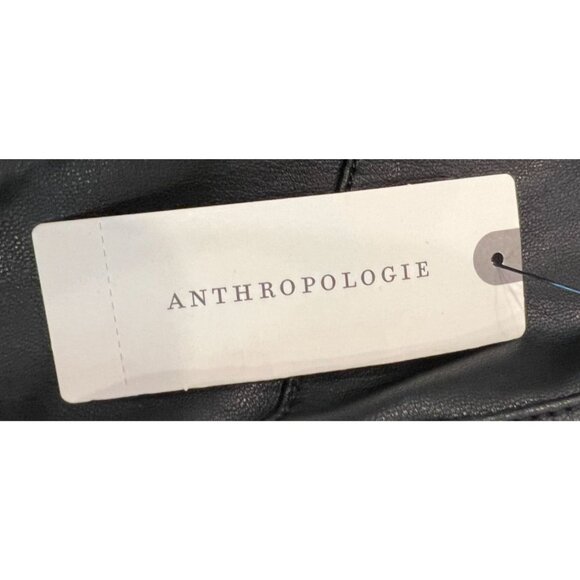 Anthropologie Pilcro Glasgow Faux Leather Skinny Pants Black Pull-On Size 32 NWT - Picture 13 of 14
